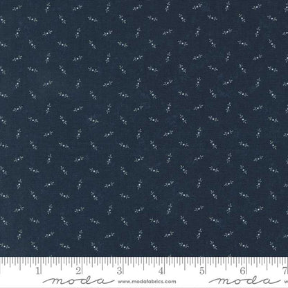 Moda Fluttering Leaves Dots Blue Spruce 9738-14 Ruler Image