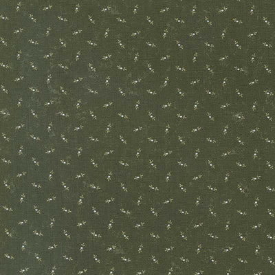 Moda Fluttering Leaves Dots Evergreen 9738-15