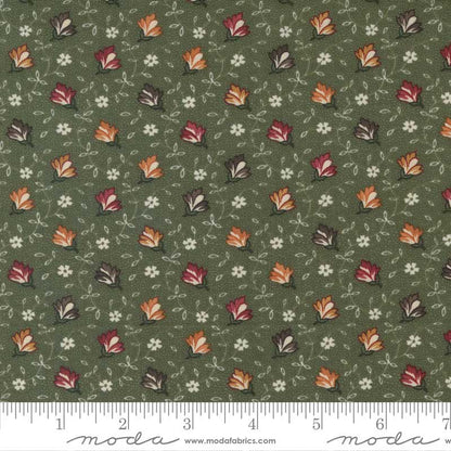 Moda Fluttering Leaves Late Bloomers Evergreen 9732-15 Ruler Image