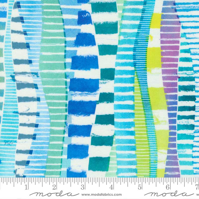Moda Gradients Auras Stripey Stripes Turquoise 33735-14 Ruler Image