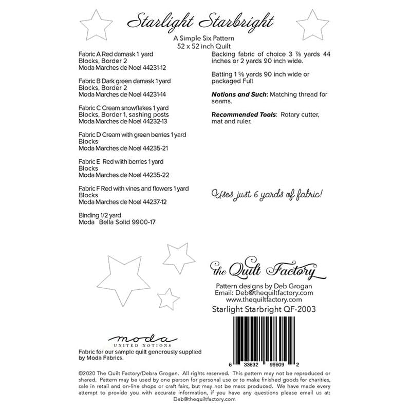 Starlight Starbright Quilt Pattern