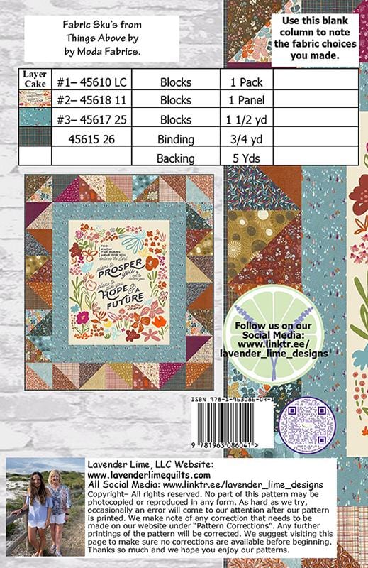 Moda Patterns Things Above Easy Panel Pattern Book  - The Sewing Studio
