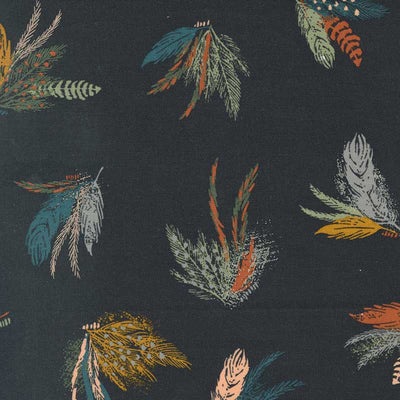 Moda Woodland Wildflowers Feather Friends Charcoal 45581-19 Main Image