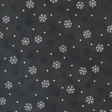 Moda Woodland Winter Snowflake Charcoal Black 56097-17 Main Image