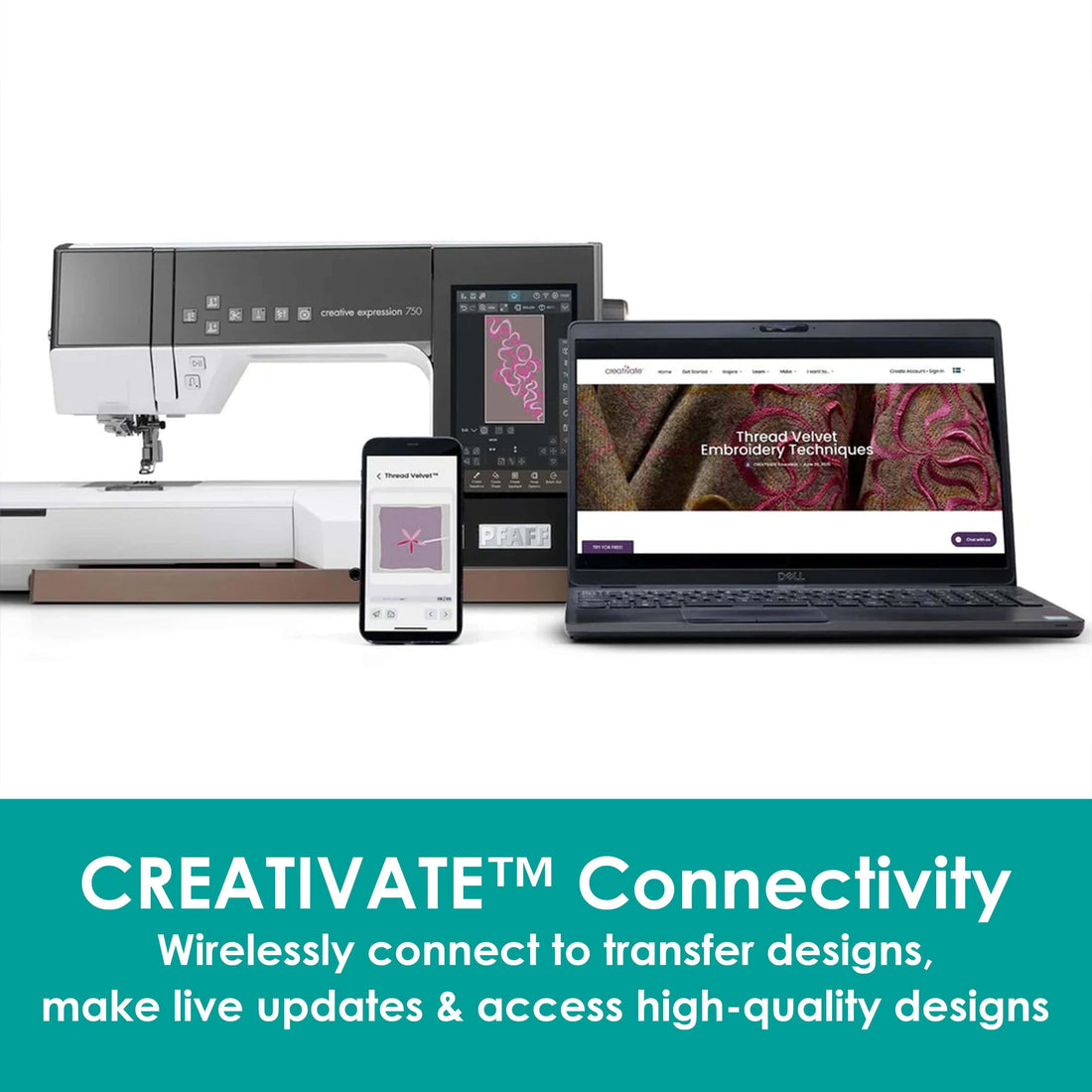 Pfaff Sewing Machines PFAFF Creative Expression 750 Sewing and Embroidery Machine  - The Sewing Studio