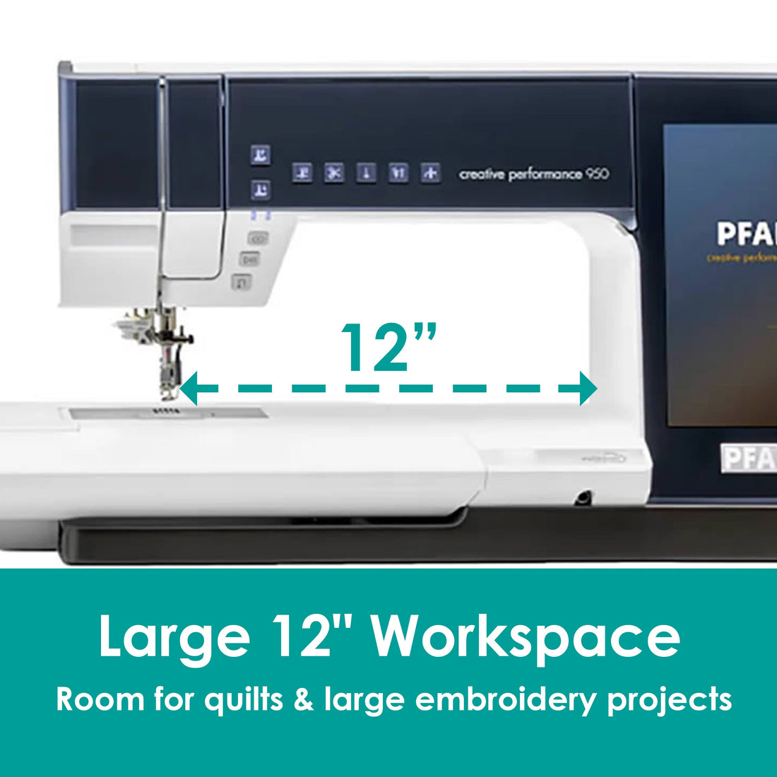 PFAFF Creative Performance 950 Sewing and Embroidery Machine