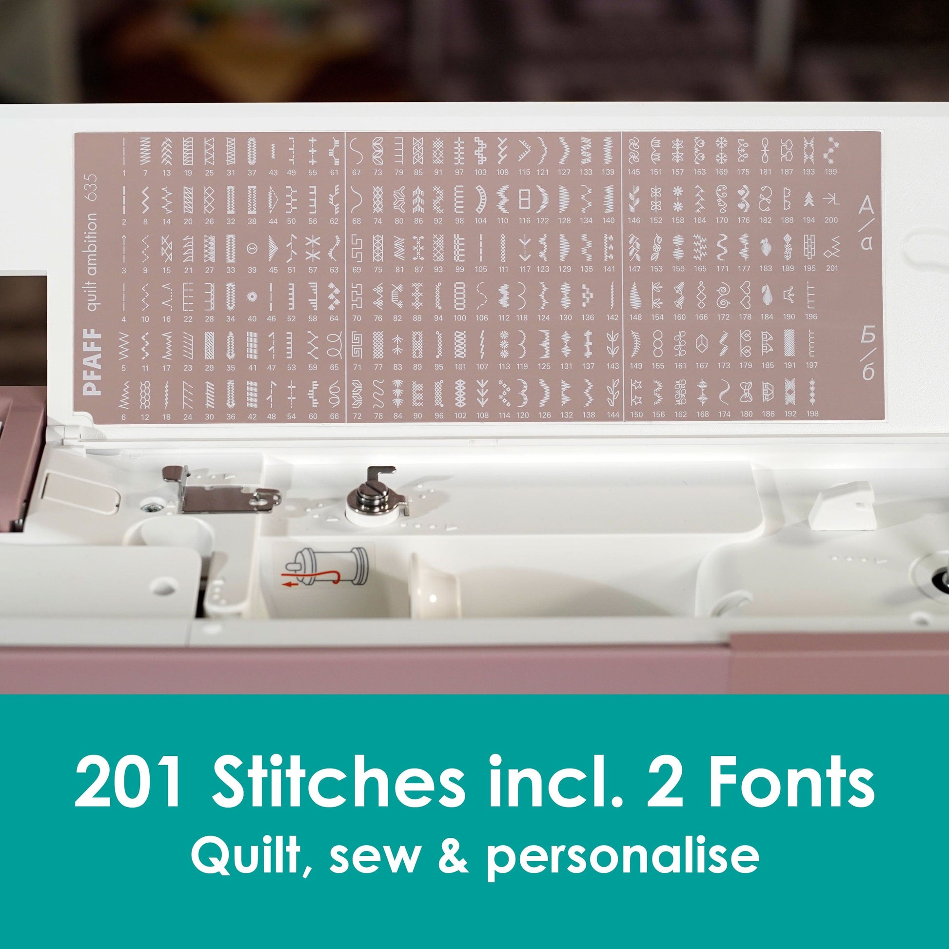 Pfaff Sewing Machines PFAFF Quilt Ambition 635 Sewing Machine  - The Sewing Studio