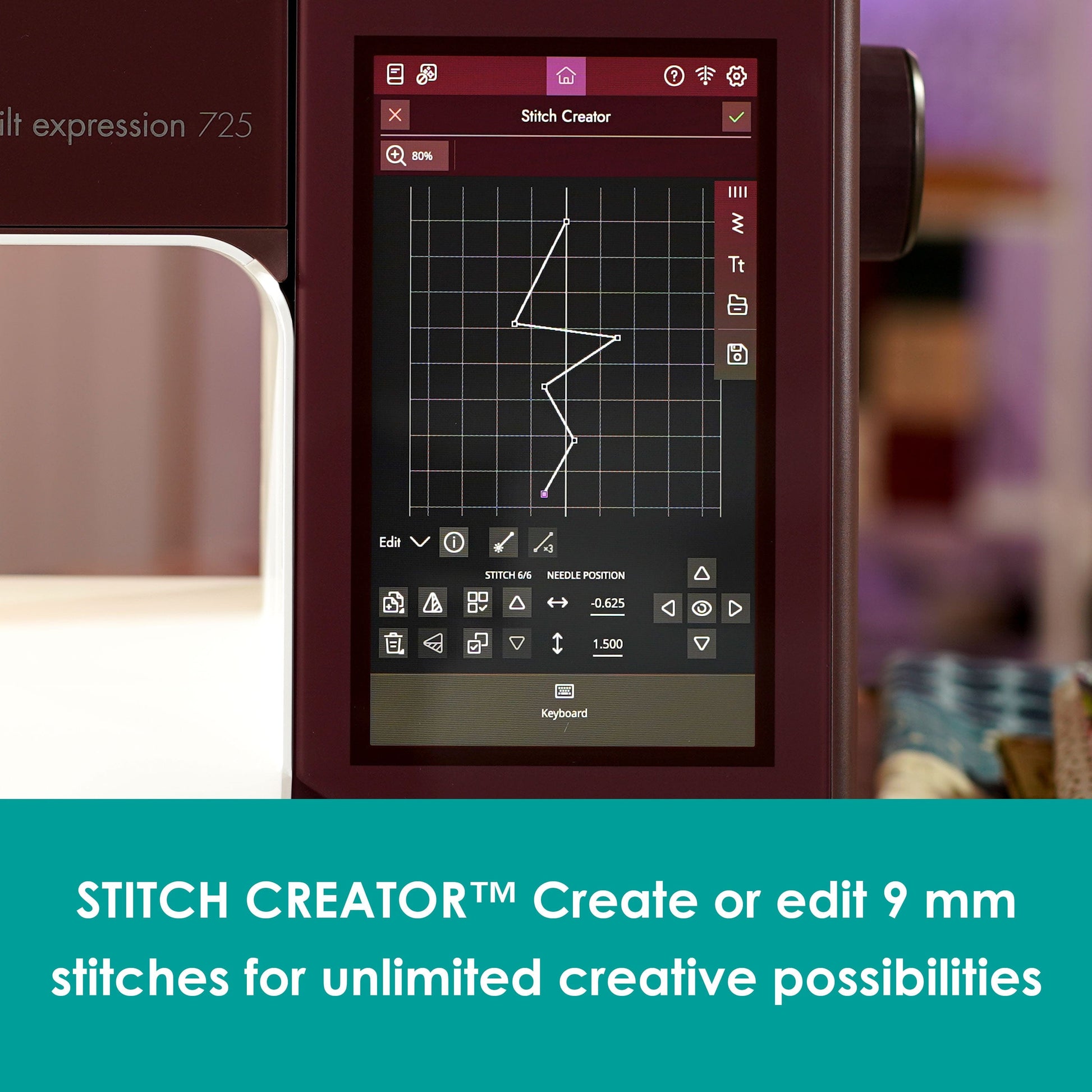 Pfaff Sewing Machines PFAFF Quilt Expression 725 Sewing Machine  - The Sewing Studio