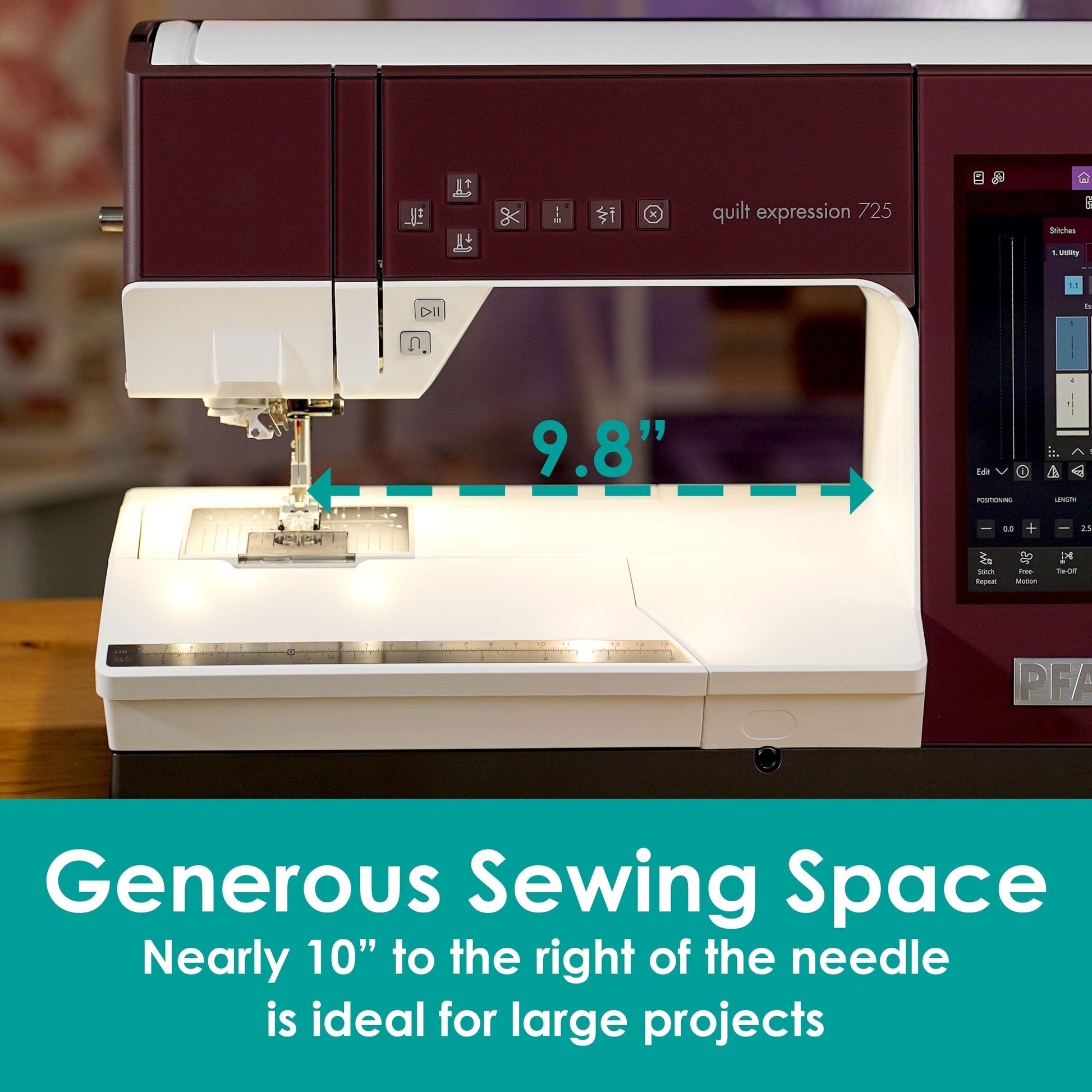 Pfaff Sewing Machines PFAFF Quilt Expression 725 Sewing Machine  - The Sewing Studio