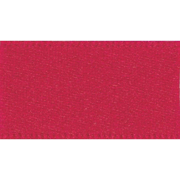 Double Faced Satin Ribbon: Red: 25mm Wide. Price per metre.