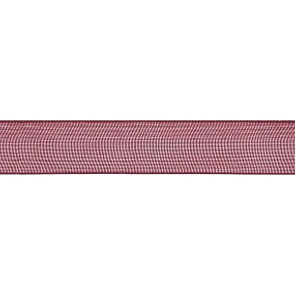Super Sheer Ribbon: 25mm: Burgundy. Price per metre.