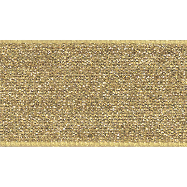 Lamé Ribbon: Gold: 25mm wide. Price per metre.