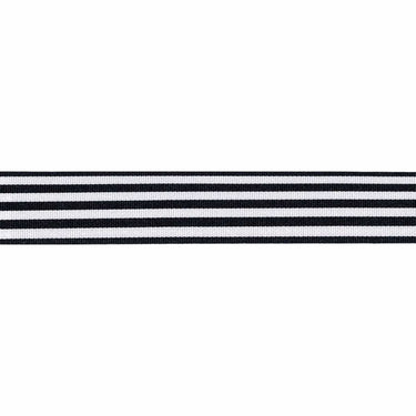 Stripes Ribbon: 9mm: Navy. Price per metre.