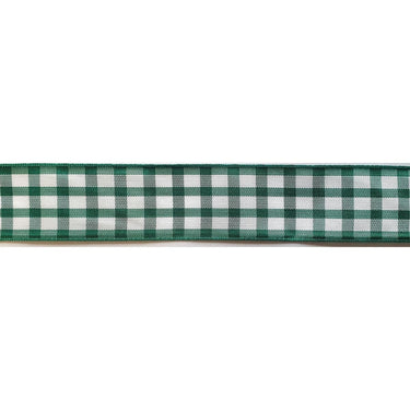 Check Ribbon: 25mm: Green. Price per metre.