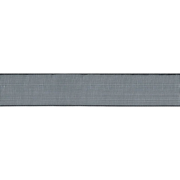 Super Sheer Ribbon: Black: 25mm wide. Price per metre.