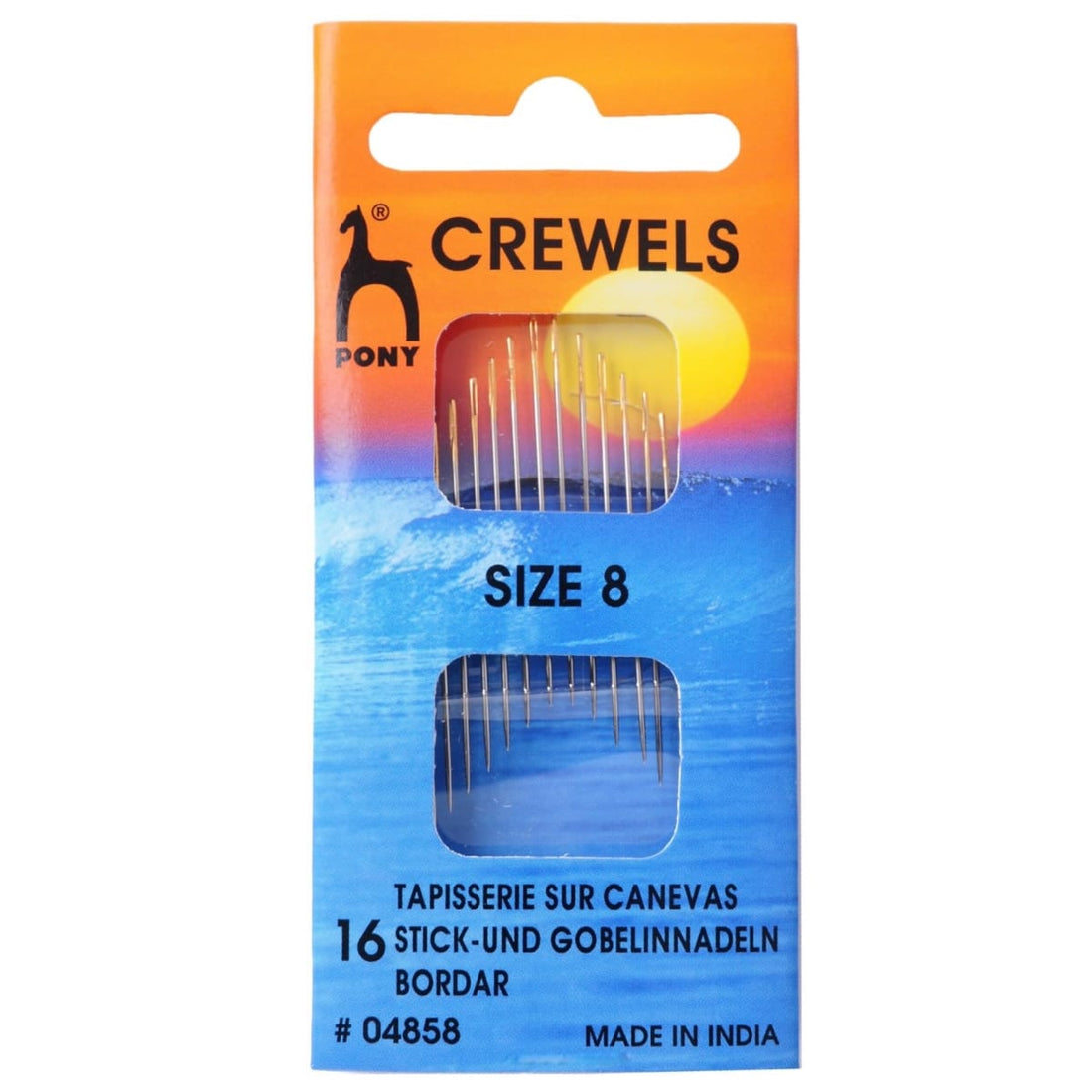 Hand Sewing Needles: Crewels (embroidery): Gold Eye: Size 8