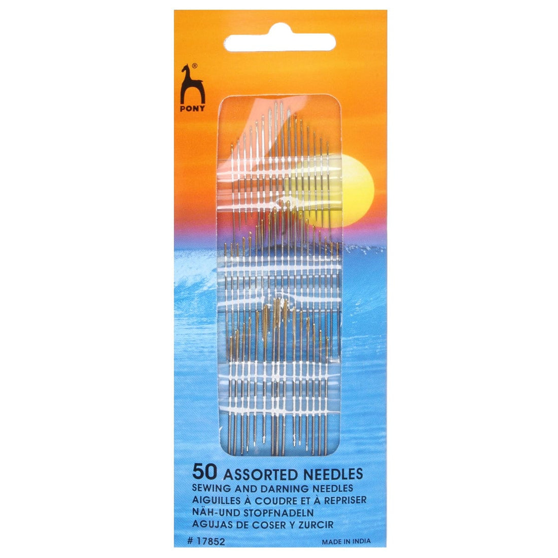 Pony Needles Hand Sewing Needles: Gold Eye: Pack of 50: Assorted Sizes  - The Sewing Studio