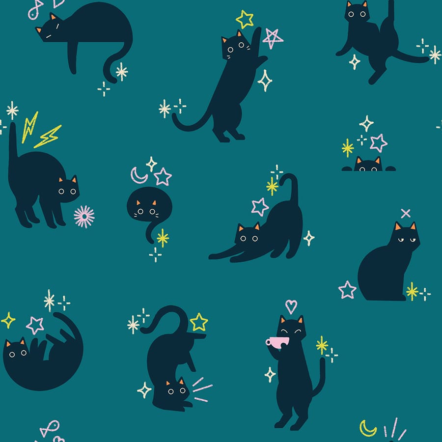 Blue Halloween Ruby Star Society Fabric Ruby Star Society Freaky Familiars - The Sewing Studio