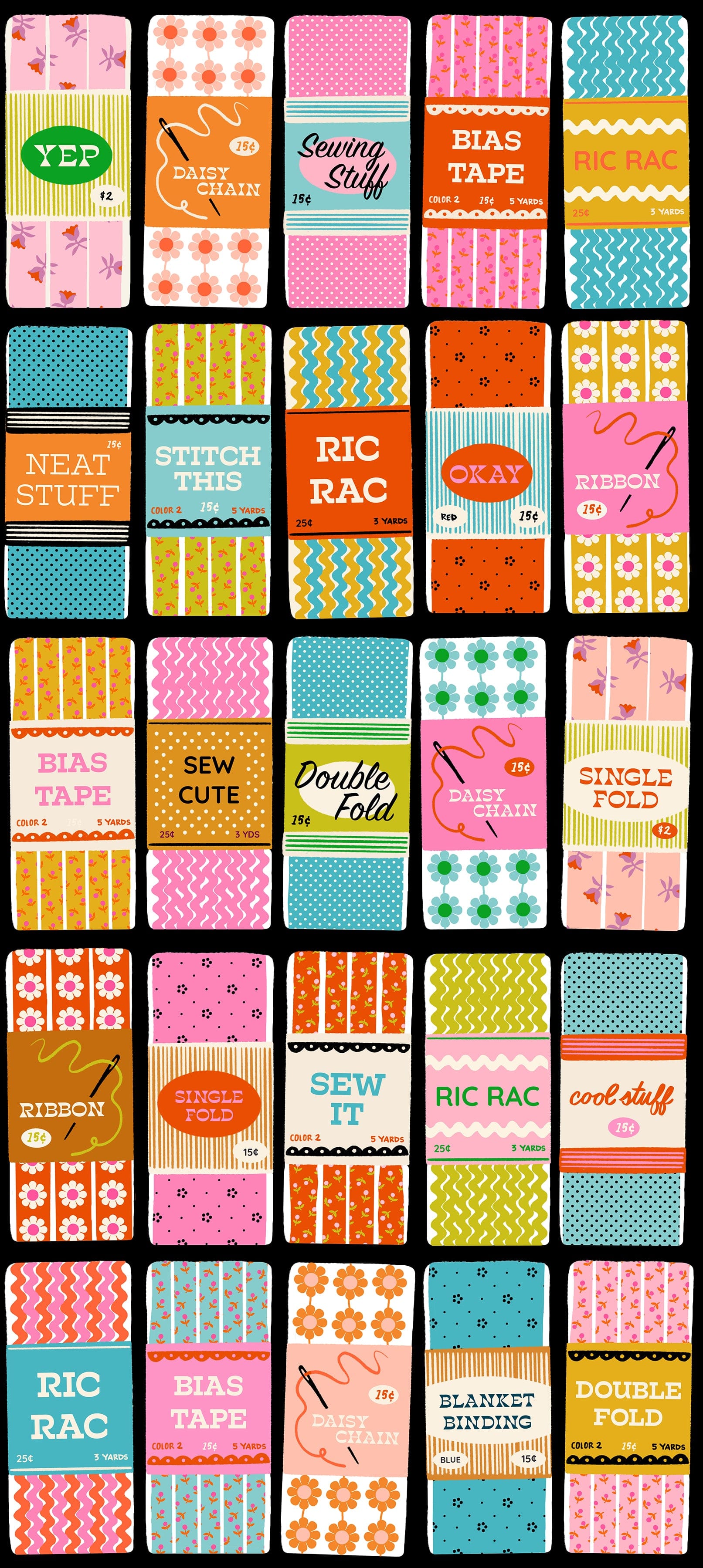 Multi-coloured Novelty Ruby Star Society Fabric Ruby Star Society 1-800-Notion - The Sewing Studio