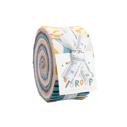 Multi-coloured Modern Ruby Star Society Fabric Pre Cuts Ruby Star Society Food Group Jelly Roll - The Sewing Studio