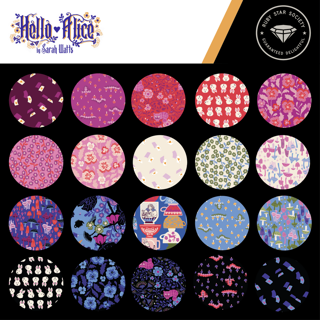 Ruby Star Society Fabric Pre Cuts Ruby Star Society Hello Alice Jelly Roll  - The Sewing Studio