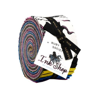 Ruby Star Society Fabric Pre Cuts Ruby Star Society Ink Shop Jelly Roll - The Sewing Studio