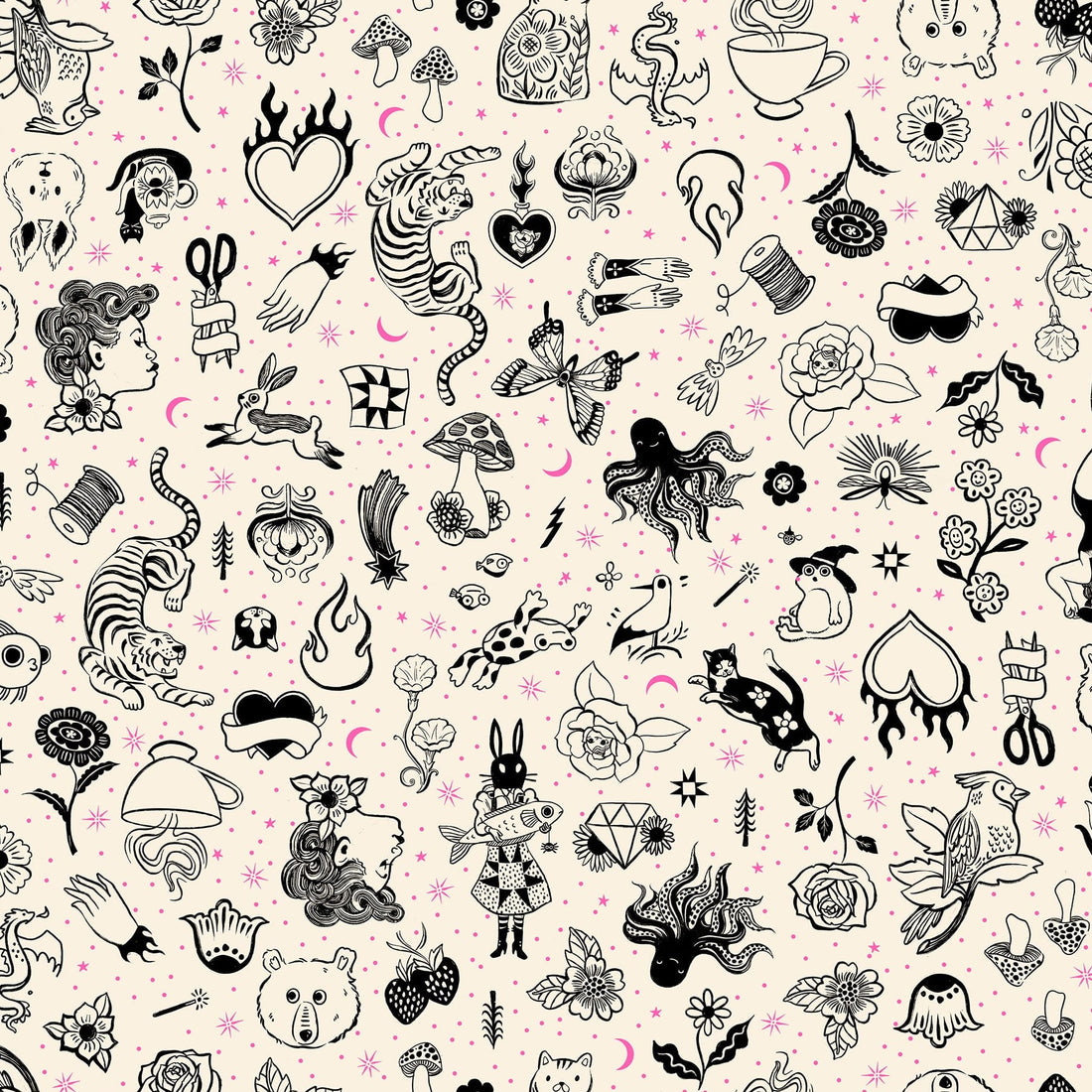 Creams and Naturals Novelty Ruby Star Society Fabric Ruby Star Society Ink Shop - The Sewing Studio