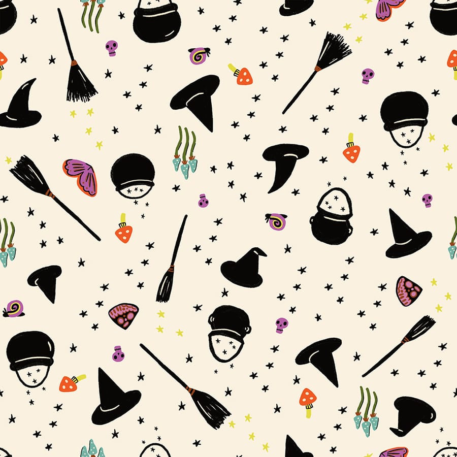 Creams and Naturals Halloween Ruby Star Society Fabric Ruby Star Society Freaky Familiars - The Sewing Studio