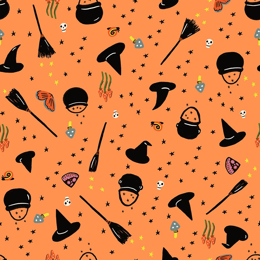 Orange Halloween Ruby Star Society Fabric Ruby Star Society Freaky Familiars - The Sewing Studio