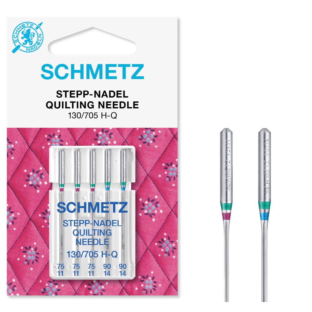 Schmetz Machine Needles Schmetz Sewing Machine Needles: Quilting Assorted Sizes. Pack of 5 needles.  - The Sewing Studio