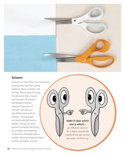 Search Press Books Professor Pincushion's Beginner Guide to Sewing Book  - The Sewing Studio