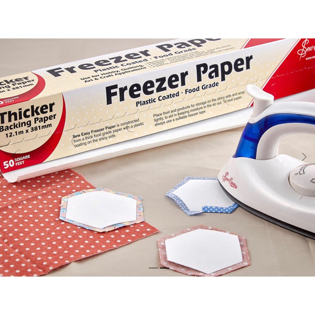 Sew Easy Freezer Paper Roll 12.1m x 381mm. Price per roll.