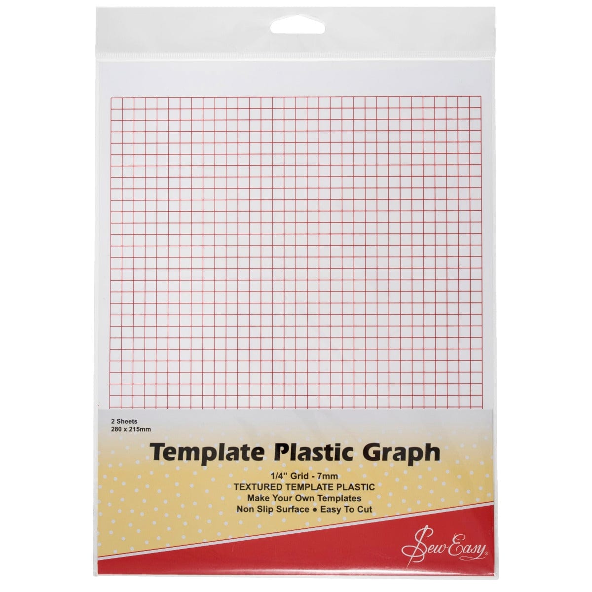 Sew Easy Quilting Accessories Template Plastic Graph 2 Sheets Per Pack  - The Sewing Studio