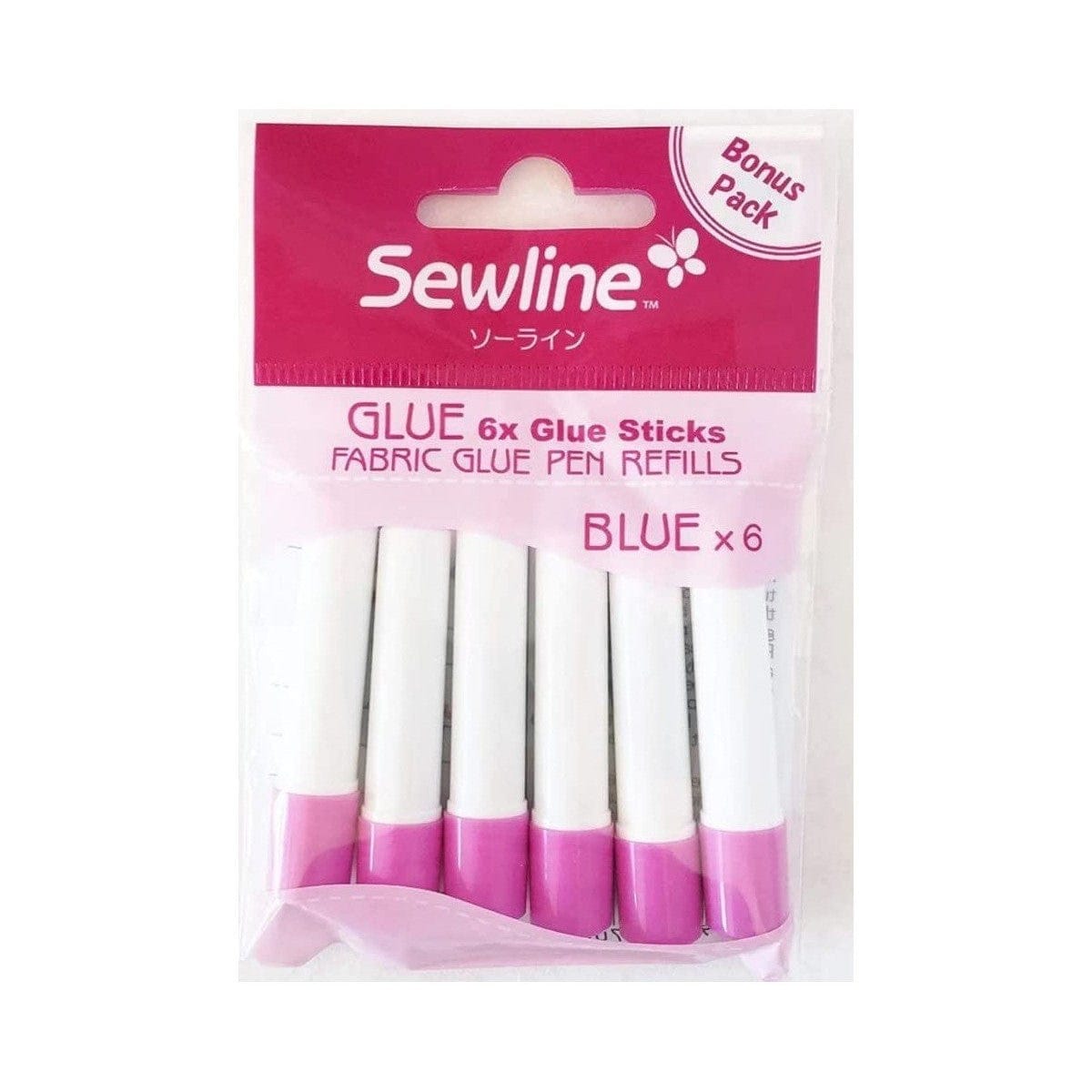 Sewline Glues and Adhesives Sewline Water Soluble Glue Stick Refills (Blue 6 Pack)  - The Sewing Studio