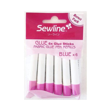 Sewline Glues and Adhesives Sewline Water Soluble Glue Stick Refills (Blue 6 Pack)  - The Sewing Studio for sale UK - The Sewing Studio