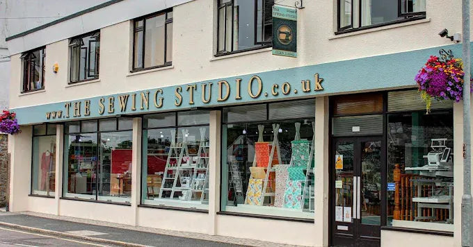 The Sewing Studio shop front and interior, Redruth Cornwall