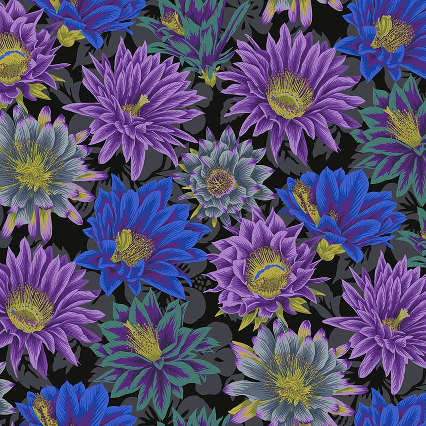 Multi-coloured Floral Stof Fabric Kaffe Fassett Cactus Flower Fabric - The Sewing Studio