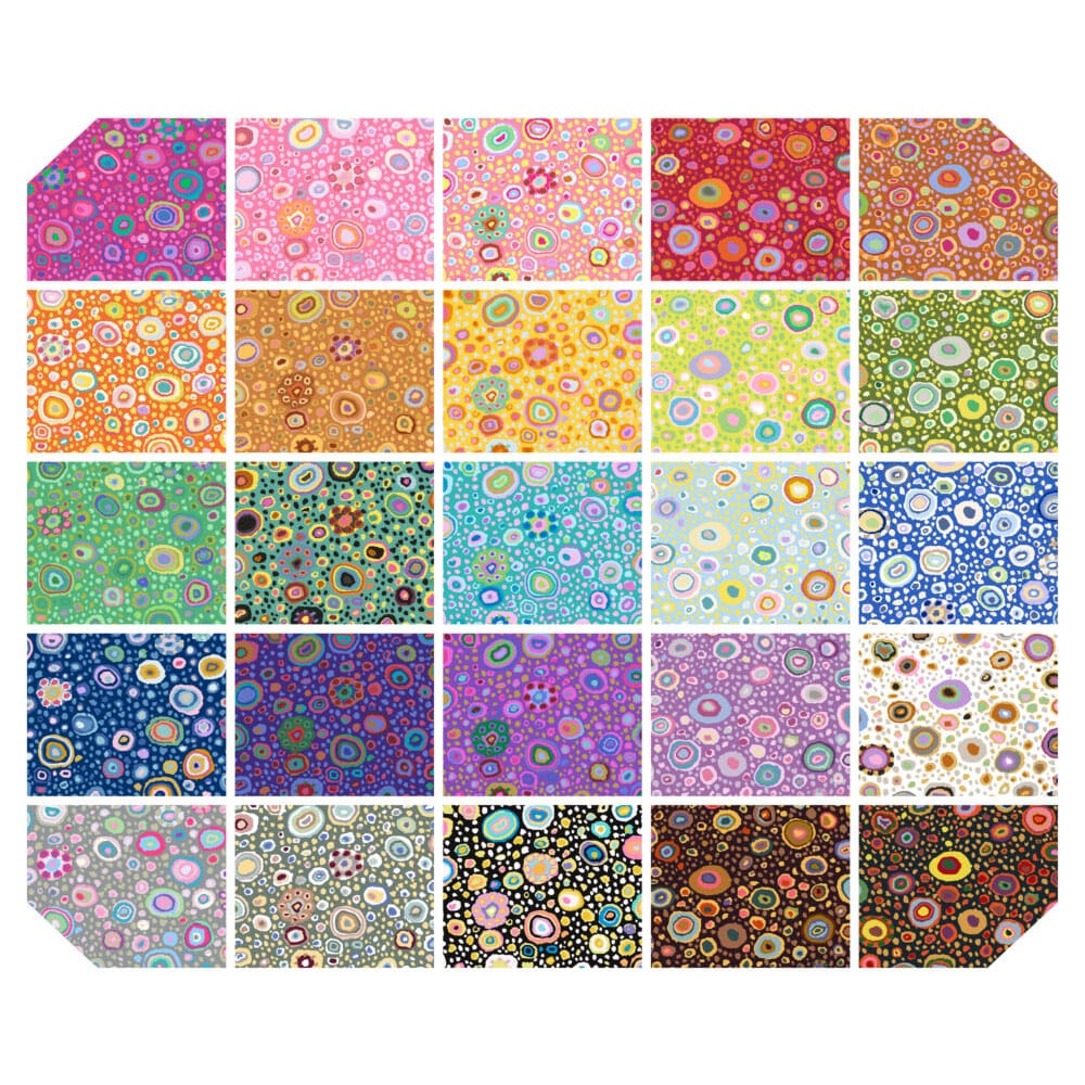 Stof Fabric Pre Cuts Kaffe Fassett Ode To Roman Glass 5" Squares - The Sewing Studio
