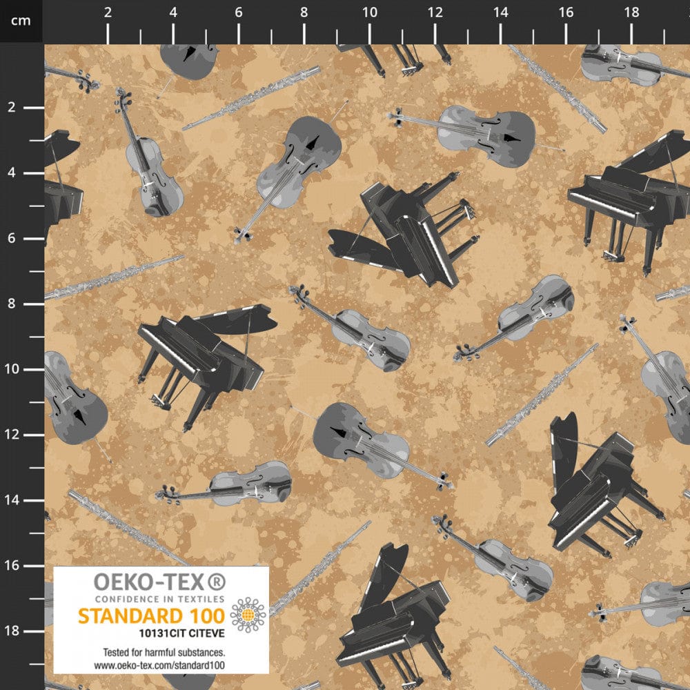 Stof Fabric Stof My Classic Songs Musical Fabric 4502-602  - The Sewing Studio