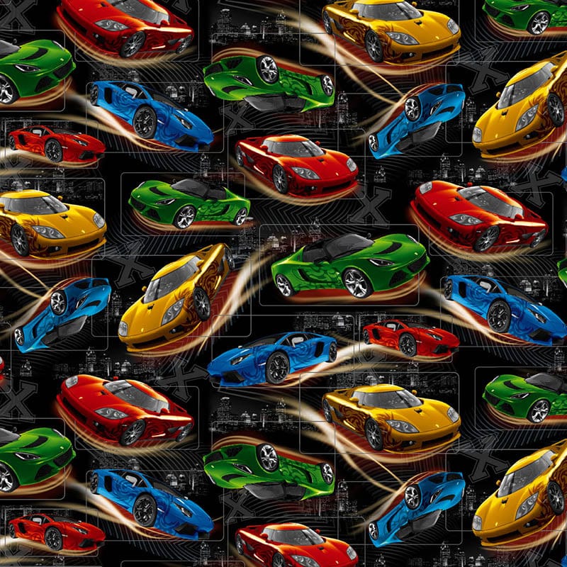 Studio E Fabric Studio E Fast And Wild Speeding Cars 7128-99  - The Sewing Studio