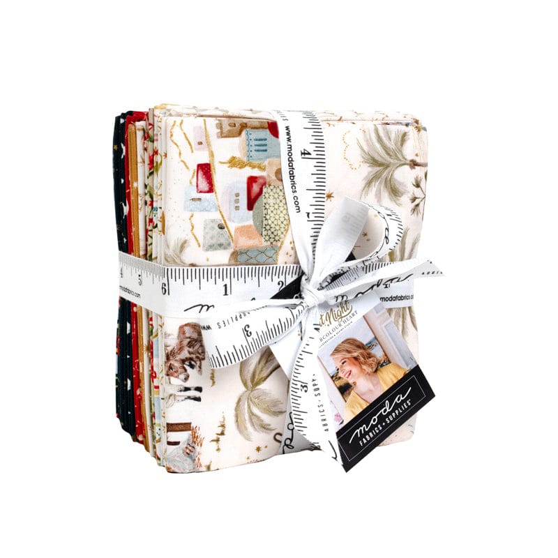 Moda Fabric Pre Cuts Moda Silent Night Fat Quarter Bundle 20 Pieces - The Sewing Studio