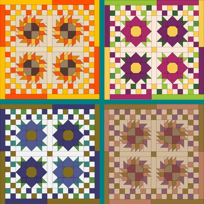 Free Pattern: Sunflower Cutting Guide
