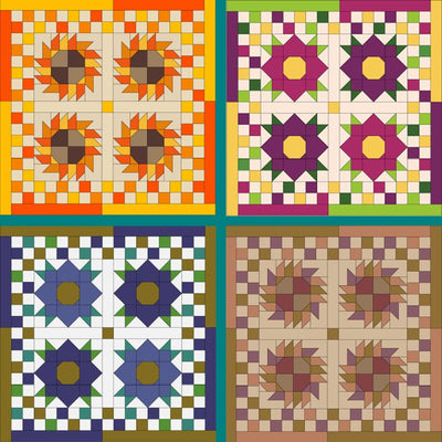Free Pattern: Sunflower Cutting Guide