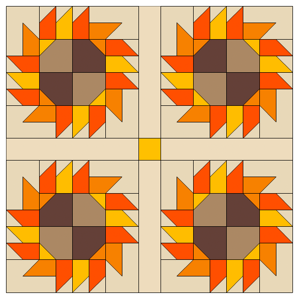 Free Pattern: Sunflower Cutting Guide
