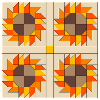 Free Pattern: Sunflower Cutting Guide