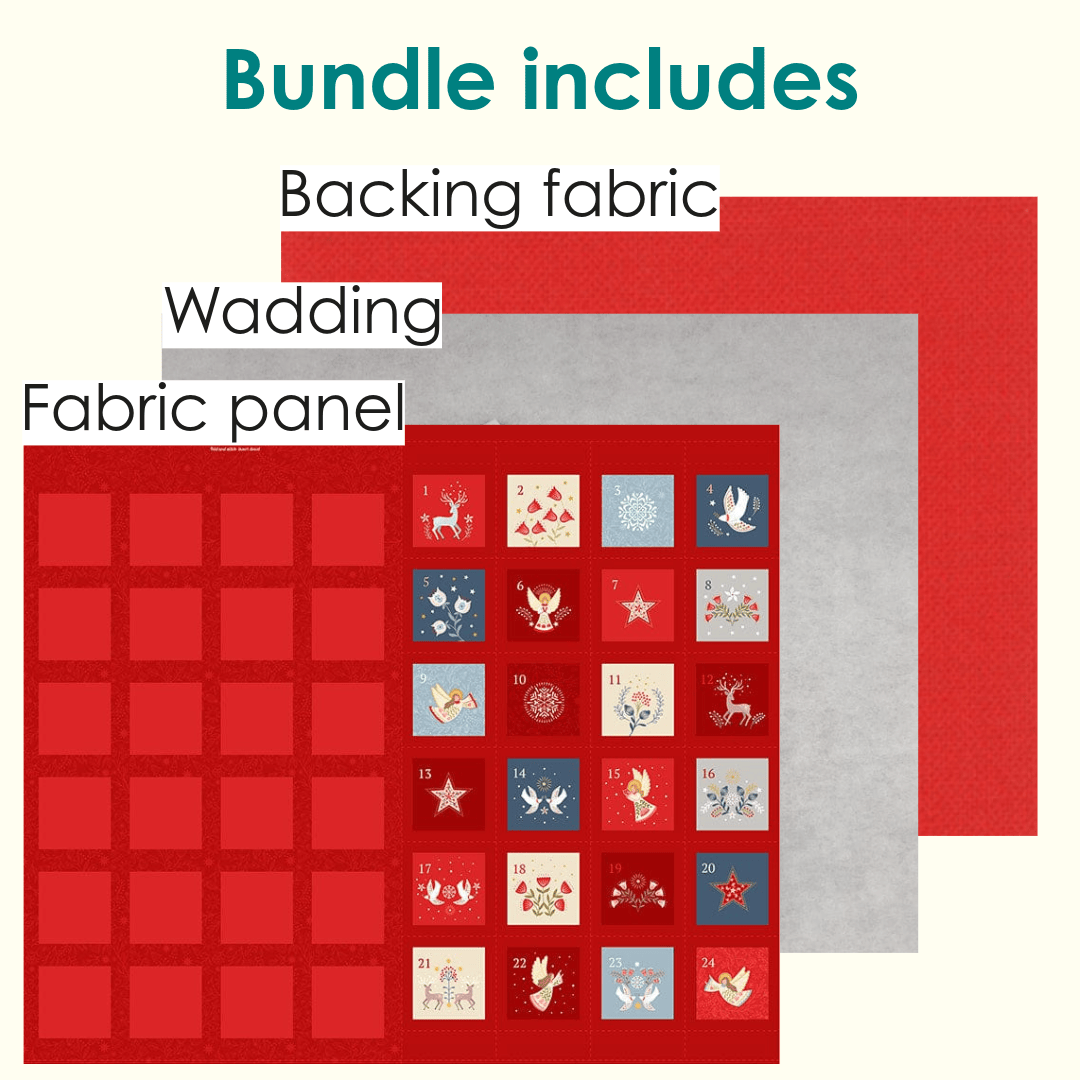 The Sewing Studio Fabric Panels & Labels Lewis & Irene Peace and Joy Advent Calendar Bundle  - The Sewing Studio