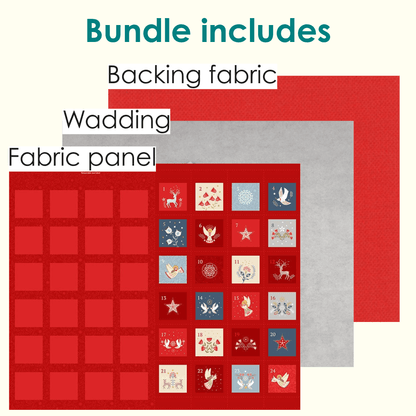 The Sewing Studio Fabric Panels & Labels Lewis & Irene Peace and Joy Advent Calendar Bundle  - The Sewing Studio