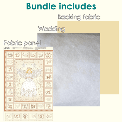 The Sewing Studio Fabric Panels & Labels Makower Angels Advent Calendar Bundle - Cream  - The Sewing Studio