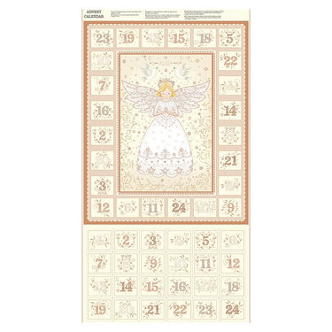 The Sewing Studio Fabric Panels & Labels Makower Angels Advent Calendar Kit - Cream  - The Sewing Studio for sale UK - The Sewing Studio
