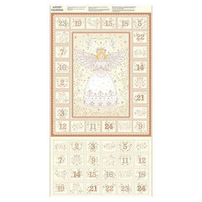 The Sewing Studio Fabric Panels & Labels Makower Angels Advent Calendar Kit - Cream  - The Sewing Studio